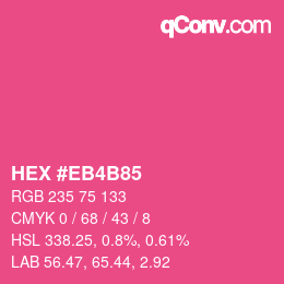 Color code: HEX #EB4B85 | qconv.com