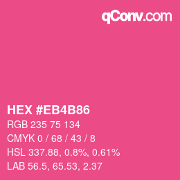 Color code: HEX #EB4B86 | qconv.com