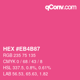 Farbcode: HEX #EB4B87 | qconv.com
