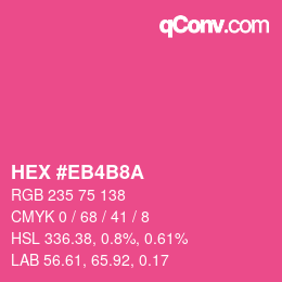 Color code: HEX #EB4B8A | qconv.com