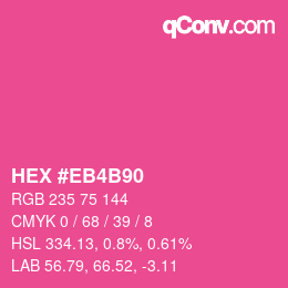 Color code: HEX #EB4B90 | qconv.com