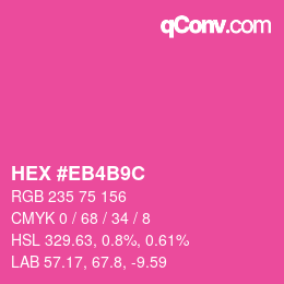 Farbcode: HEX #EB4B9C | qconv.com