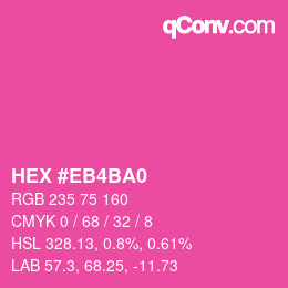 Color code: HEX #EB4BA0 | qconv.com