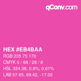 Color code: HEX #EB4BAA | qconv.com