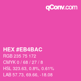Color code: HEX #EB4BAC | qconv.com