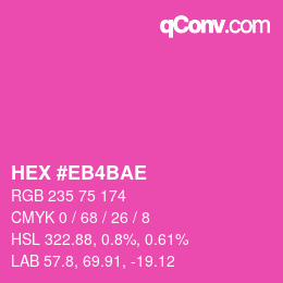 カラーコード: HEX #EB4BAE | qconv.com