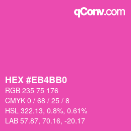 Color code: HEX #EB4BB0 | qconv.com