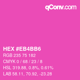 カラーコード: HEX #EB4BB6 | qconv.com