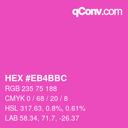 カラーコード: HEX #EB4BBC | qconv.com