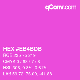 Color code: HEX #EB4BDB | qconv.com