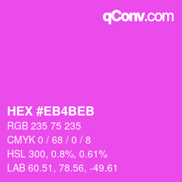 Color code: HEX #EB4BEB | qconv.com