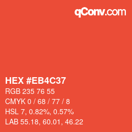Color code: HEX #EB4C37 | qconv.com