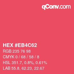 Color code: HEX #EB4C62 | qconv.com