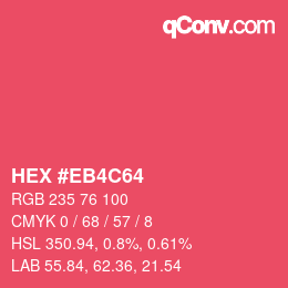 Color code: HEX #EB4C64 | qconv.com