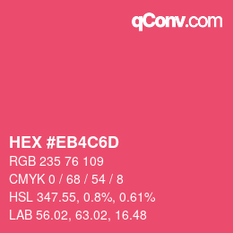 Color code: HEX #EB4C6D | qconv.com