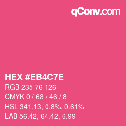 Código de color: HEX #EB4C7E | qconv.com
