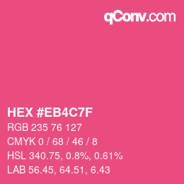 Color code: HEX #EB4C7F | qconv.com