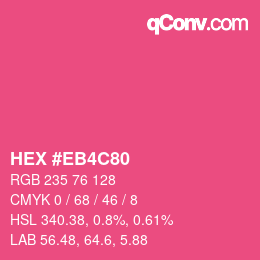Color code: HEX #EB4C80 | qconv.com
