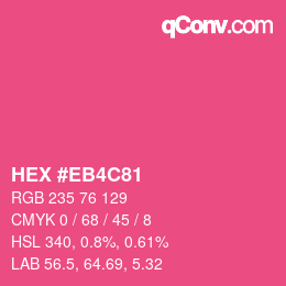 Color code: HEX #EB4C81 | qconv.com