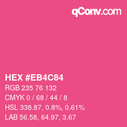 Color code: HEX #EB4C84 | qconv.com