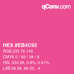 Código de color: HEX #EB4C92 | qconv.com