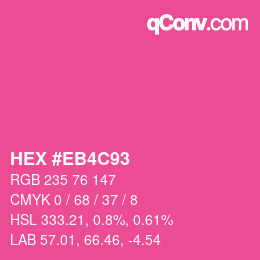 Color code: HEX #EB4C93 | qconv.com