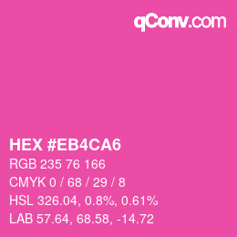 Color code: HEX #EB4CA6 | qconv.com