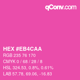 Color code: HEX #EB4CAA | qconv.com