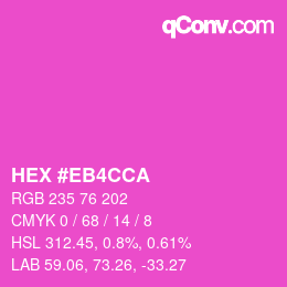 Color code: HEX #EB4CCA | qconv.com