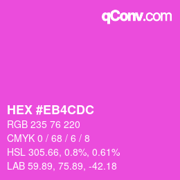 Color code: HEX #EB4CDC | qconv.com