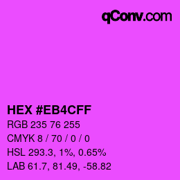 Color code: HEX #EB4CFF | qconv.com