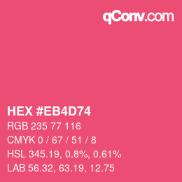 Color code: HEX #EB4D74 | qconv.com