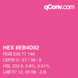 Color code: HEX #EB4D92 | qconv.com