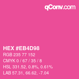 Color code: HEX #EB4D98 | qconv.com