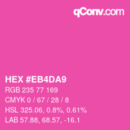 Color code: HEX #EB4DA9 | qconv.com