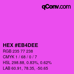 Color code: HEX #EB4DEE | qconv.com