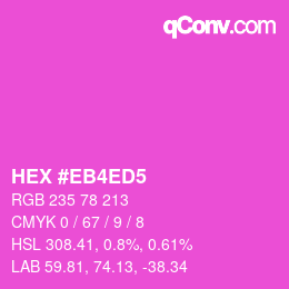 カラーコード: HEX #EB4ED5 | qconv.com