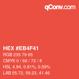Color code: HEX #EB4F41 | qconv.com