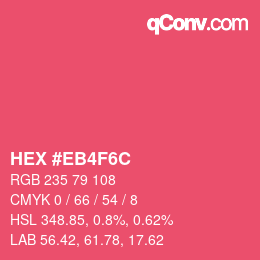 Color code: HEX #EB4F6C | qconv.com