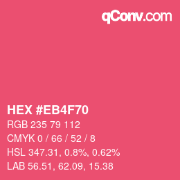Color code: HEX #EB4F70 | qconv.com