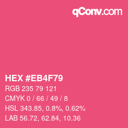 Color code: HEX #EB4F79 | qconv.com