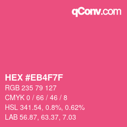 Color code: HEX #EB4F7F | qconv.com