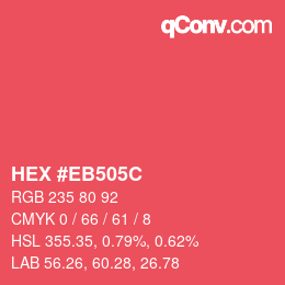Color code: HEX #EB505C | qconv.com