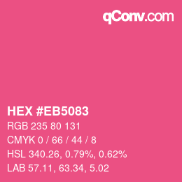 Color code: HEX #EB5083 | qconv.com