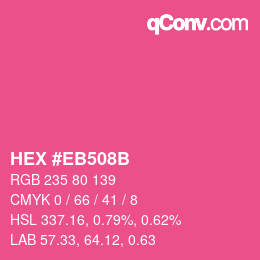 Color code: HEX #EB508B | qconv.com