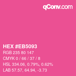 Color code: HEX #EB5093 | qconv.com
