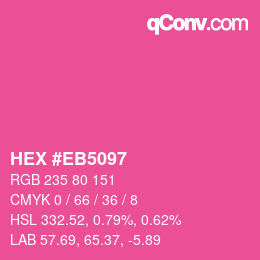 Color code: HEX #EB5097 | qconv.com