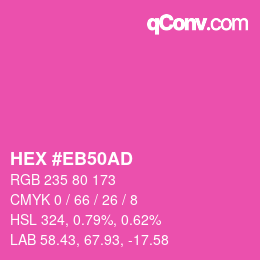 Color code: HEX #EB50AD | qconv.com