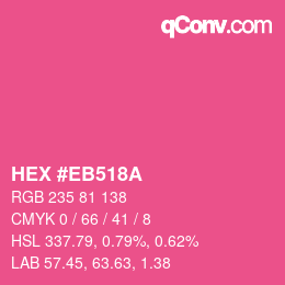 Color code: HEX #EB518A | qconv.com