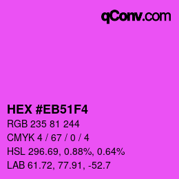 Color code: HEX #EB51F4 | qconv.com